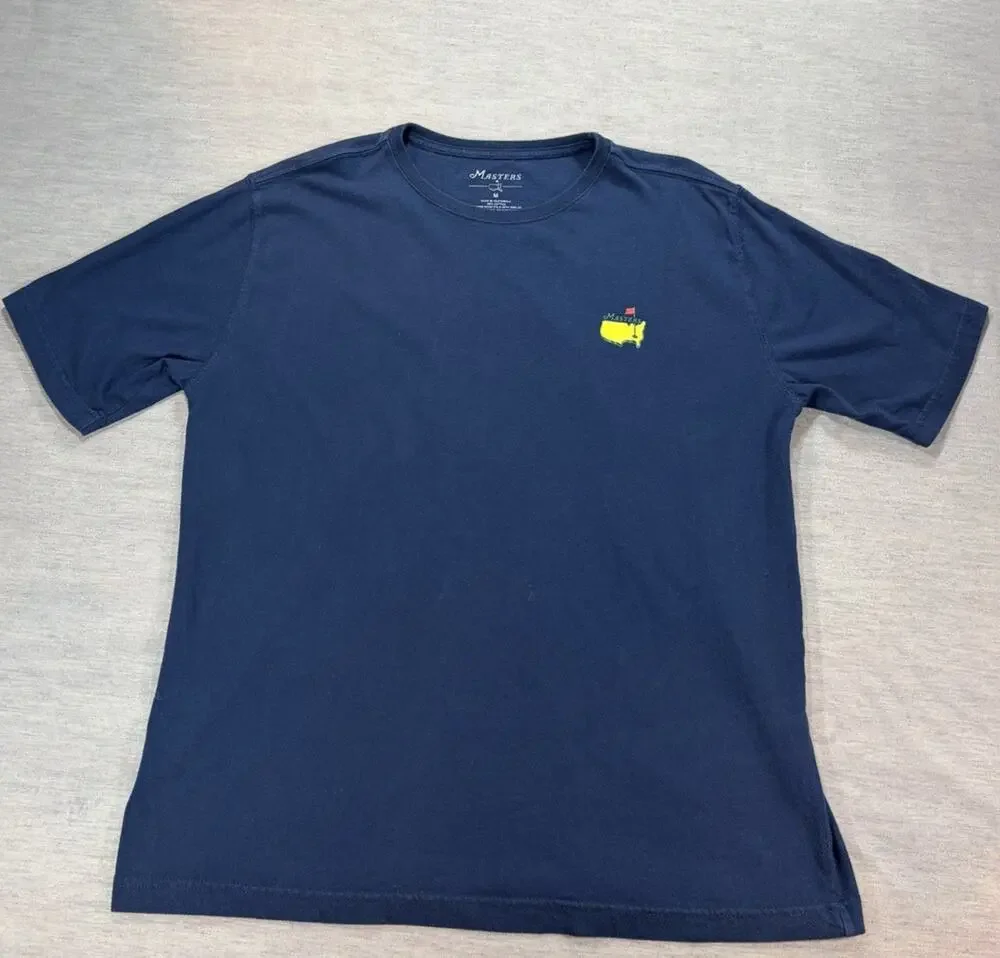 The Masters Past Champions (1934-2015) Golf T shirt Mens M T-Shirt Blue